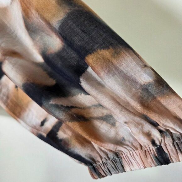 NWOT CLOTH AND STONE PRINTED CHINESE COLLAR BUTTON DOWN TOP SIZE L - Picture 11 of 16